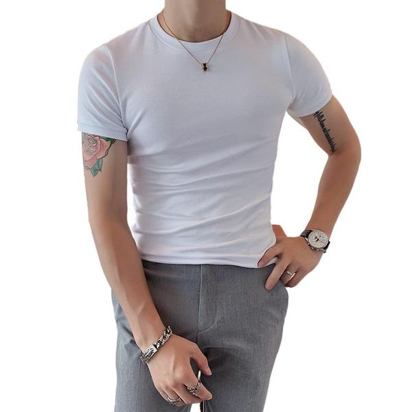 men's t-shirts 2021 pure color men round neck short-sleeved t-shirt summer fashion male casual tee shirt slim fit clothes, White;black
men's t-shirts 2021 pure color men round neck short-sleeved t-shirt summer fashion male casual tee shirt slim fit clothes, White;black