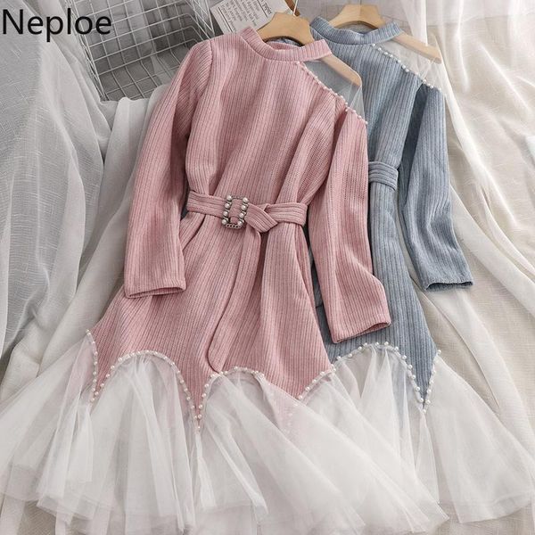 casual dresses neploe women dress patchwork gauze beading temperament knitted slim fit lace up robe sweet ruffles vestidos female 4f560, Black;gray
casual dresses neploe women dress patchwork gauze beading temperament knitted slim fit lace up robe sweet ruffles vestidos female 4f560, Black;gray