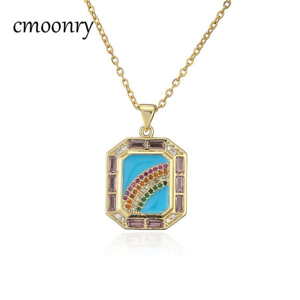 pendant necklaces cmoonry blue oil painting rainbow necklace for women men wholesale cz vintage bohemian jewelry femme bijoux, Silver
pendant necklaces cmoonry blue oil painting rainbow necklace for women men wholesale cz vintage bohemian jewelry femme bijoux, Silver