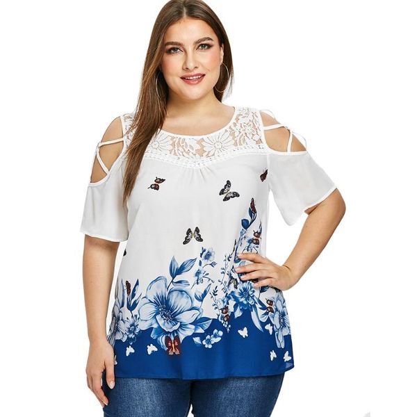 women's blouses & shirts wipalo women plus size printed lace panel blouse cut out mesh sleeves butterfly floral print casual spring sum, White
women's blouses & shirts wipalo women plus size printed lace panel blouse cut out mesh sleeves butterfly floral print casual spring sum, White