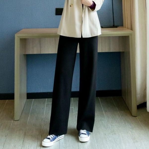 women's pants & capris ftlzz spring autumn female drawstring loose knitted wide leg lady floor-length trousers women casual straight, Black;white
women's pants & capris ftlzz spring autumn female drawstring loose knitted wide leg lady floor-length trousers women casual straight, Black;white