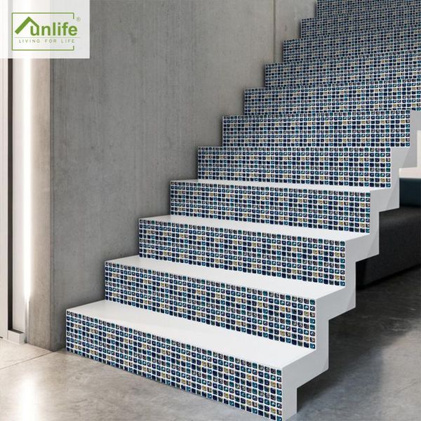 wall stickers funlife® 7pcs blue glass mosaic staircase self-adhesive pvc diy stairway waterproof removable anti-slip floor
wall stickers funlife® 7pcs blue glass mosaic staircase self-adhesive pvc diy stairway waterproof removable anti-slip floor