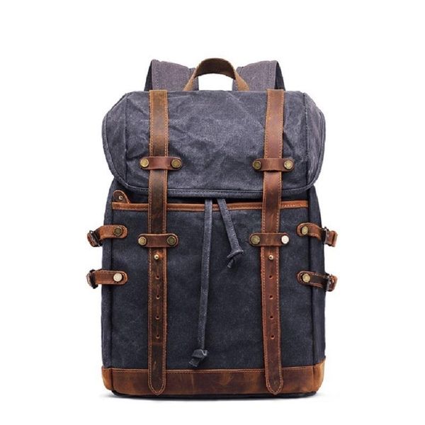 backpack m308 crazy horse leather shoulder packed oil wax canvas bag male waterproof and wear resistant outdoor travel
backpack m308 crazy horse leather shoulder packed oil wax canvas bag male waterproof and wear resistant outdoor travel