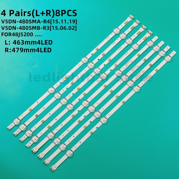 bar lights 8pieces led backlight strips for samsung 43"tv v5dn-480sma-r4 v5dn-480smb-r3 2021 svs48 fcom bn96-37297a 37296a  48j5200
bar lights 8pieces led backlight strips for samsung 43"tv v5dn-480sma-r4 v5dn-480smb-r3 2021 svs48 fcom bn96-37297a 37296a  48j5200