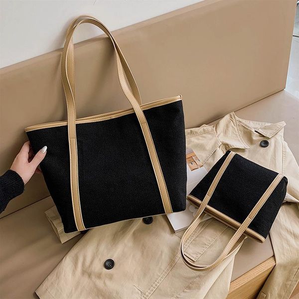 evening bags women's shoulder bag large capacity contrast color casual canvas tote handbags wholesale fashion female simple shopping
evening bags women's shoulder bag large capacity contrast color casual canvas tote handbags wholesale fashion female simple shopping