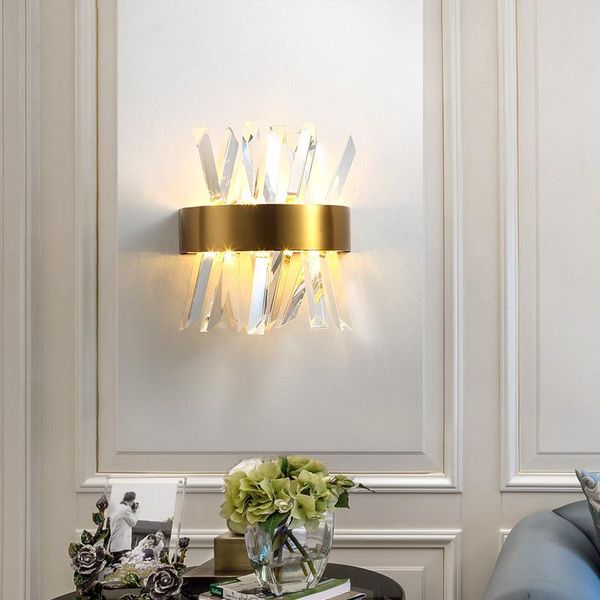 wall lamp crystal led living room background bedroom bedside postmodern simple stainless steel
wall lamp crystal led living room background bedroom bedside postmodern simple stainless steel