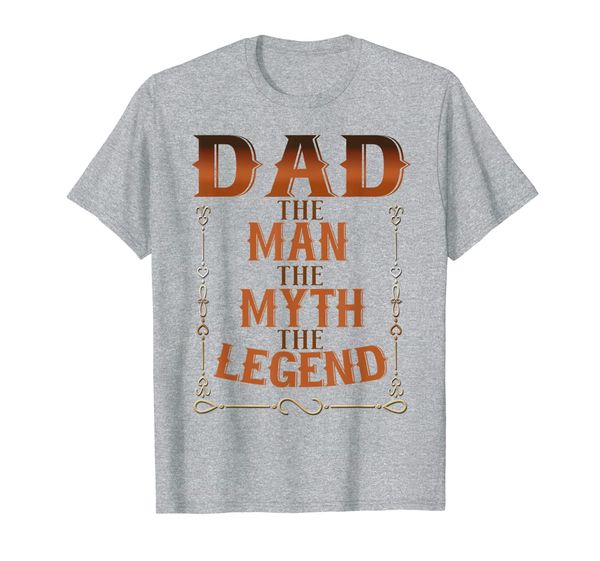 mens dad the man the myth the legend t-shirt, White;black