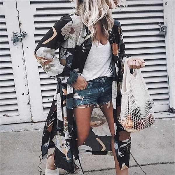 loose casual vintage kimono women sweater cardigan floral printed chiffon blouse summer long sunscreen shawl beach sleeve, White;black
loose casual vintage kimono women sweater cardigan floral printed chiffon blouse summer long sunscreen shawl beach sleeve, White;black