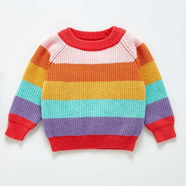 pullover autumn baby long sleeved sweater girl rainbow knitted cotton children's clothing 0-2 years, Blue
pullover autumn baby long sleeved sweater girl rainbow knitted cotton children's clothing 0-2 years, Blue