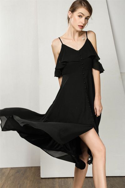 2021 new summer v-neck es off shoulder women short sleeve medi chiffon single-breasted casual sun x7pf, Black;gray
2021 new summer v-neck es off shoulder women short sleeve medi chiffon single-breasted casual sun x7pf, Black;gray