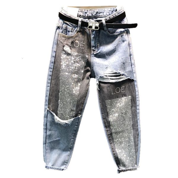 women's jeans woman high waist elastic loose harem pants colorblock patchwork women female denim trousers spring summer difh, Blue
women's jeans woman high waist elastic loose harem pants colorblock patchwork women female denim trousers spring summer difh, Blue