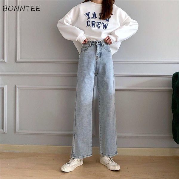 women's jeans women solid straight loose denim fashion korean style side slit full-length college trendy all-match female bottom chic, Blue
women's jeans women solid straight loose denim fashion korean style side slit full-length college trendy all-match female bottom chic, Blue