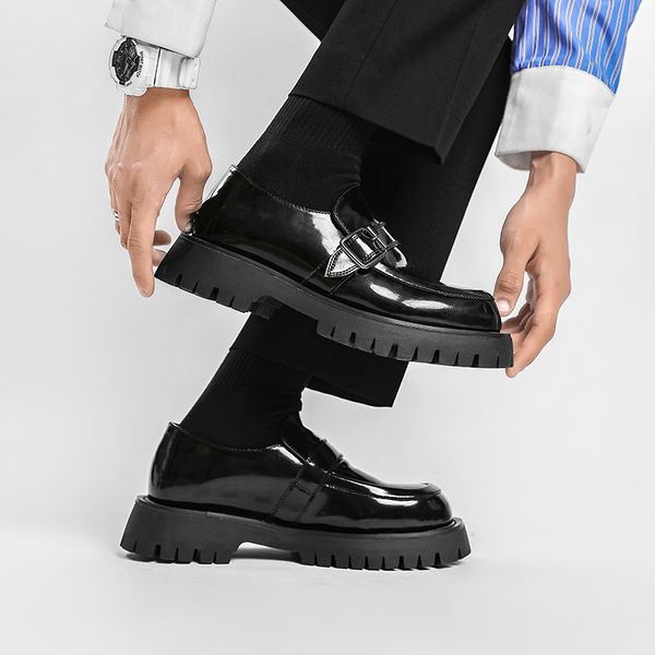 dress shoes male synthetic leather shoes harajuku, genuine thick moccasins, korean style, for business, men's t270, Black
dress shoes male synthetic leather shoes harajuku, genuine thick moccasins, korean style, for business, men's t270, Black