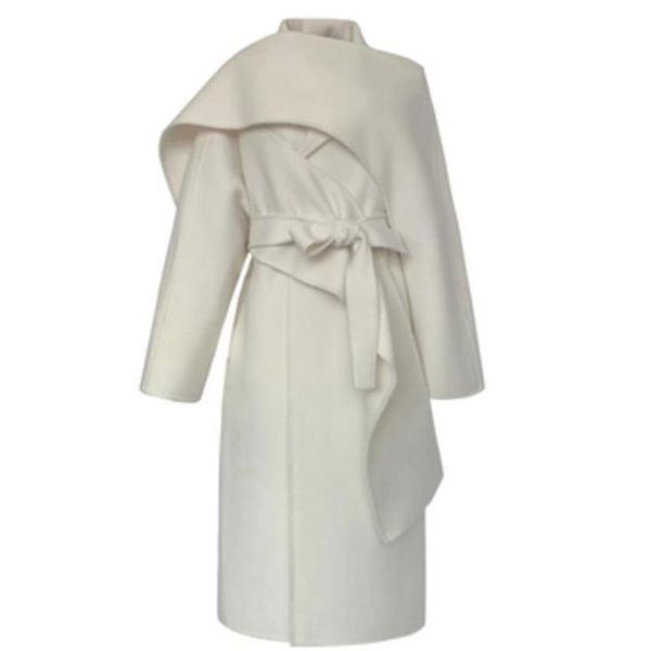 women's wool & blends arrival winter fashion white x-long woolen overcoat women fake two scarves double faced warm outwear, Black
women's wool & blends arrival winter fashion white x-long woolen overcoat women fake two scarves double faced warm outwear, Black