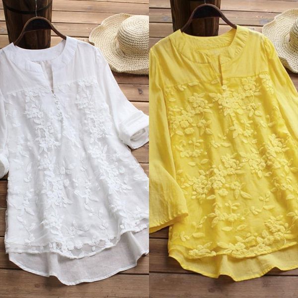 casual embroidery white elegant womens shirt v neck long sleeve tunic summer autumn floral print plus size
casual embroidery white elegant womens shirt v neck long sleeve tunic summer autumn floral print plus size