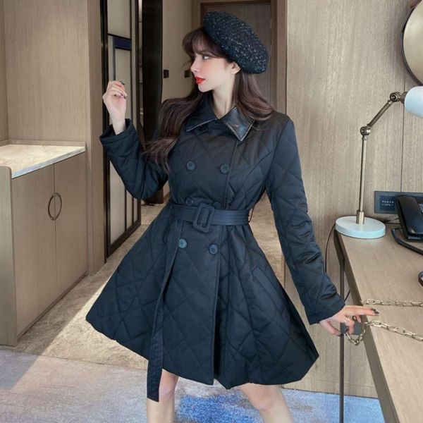 clothing 2021 new women's winter fashion korean version with thin waist and medium length thickened cotton padded jacket, Black
clothing 2021 new women's winter fashion korean version with thin waist and medium length thickened cotton padded jacket, Black
