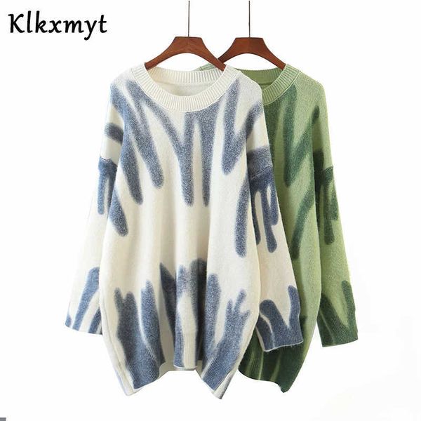 klkxmyt autumn winter za sweater women fashion tie-dye vintage o neck long sleeve loose female pullovers chic 210527, White;black
klkxmyt autumn winter za sweater women fashion tie-dye vintage o neck long sleeve loose female pullovers chic 210527, White;black