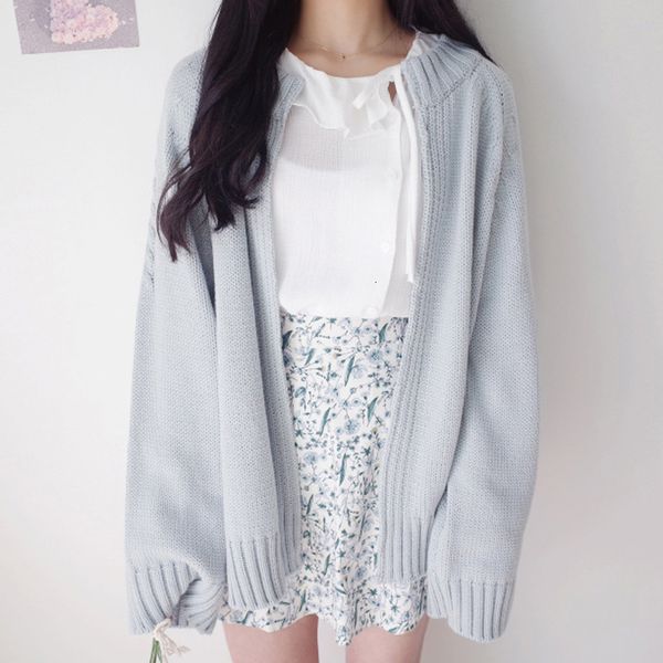 women's sweaters knitted cardigan fashion long sleeve v-neck for harajuku pure woman clothing jlje, White;black
women's sweaters knitted cardigan fashion long sleeve v-neck for harajuku pure woman clothing jlje, White;black