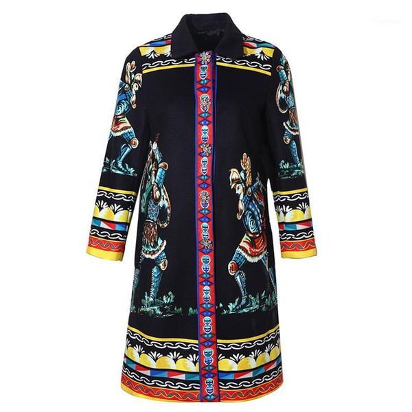 women's wool & blends luxury runway fashion diamonds beading woolen coat jackets female fall winter clothes for women 2021 medieval pri, Black 
women's wool & blends luxury runway fashion diamonds beading woolen coat jackets female fall winter clothes for women 2021 medieval pri, Black