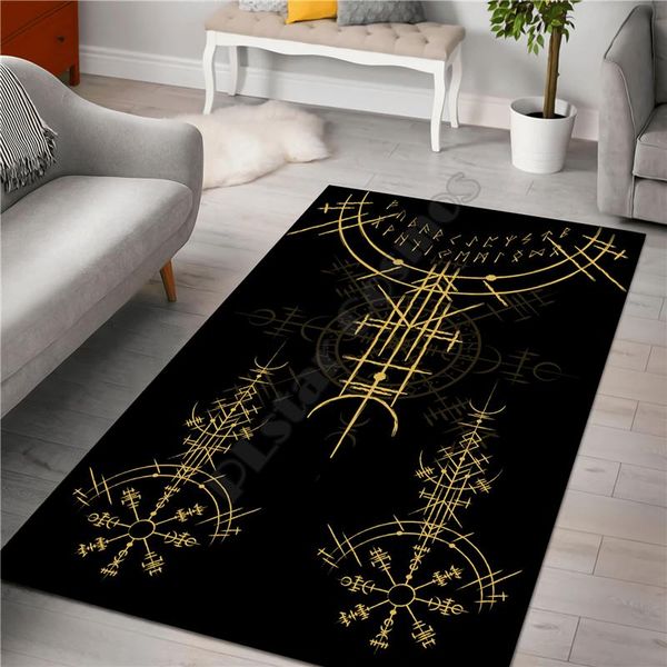 carpets viking tattoos 3d all over printed rug non-slip mat dining room living soft bedroom carpet 02