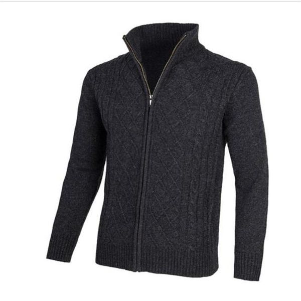 men's sweaters 2021 korean version zip-up knit outerwear men/youth acrylic high collar solid long sleeve casual slim zipper cardigan sw, White;black 
men's sweaters 2021 korean version zip-up knit outerwear men/youth acrylic high collar solid long sleeve casual slim zipper cardigan sw, White;black