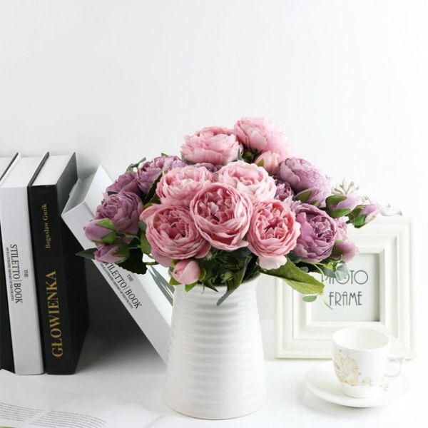 decorative flowers & wreaths 1 bouquet 5 heads peony rose artificial camellia silk fake flower for party wedding diy home decoration
decorative flowers & wreaths 1 bouquet 5 heads peony rose artificial camellia silk fake flower for party wedding diy home decoration