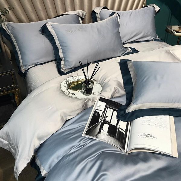 bedding sets 600tc 100% lenzing tencel spring summer set silk duvet cover embroidery solid color quilt home textile
bedding sets 600tc 100% lenzing tencel spring summer set silk duvet cover embroidery solid color quilt home textile