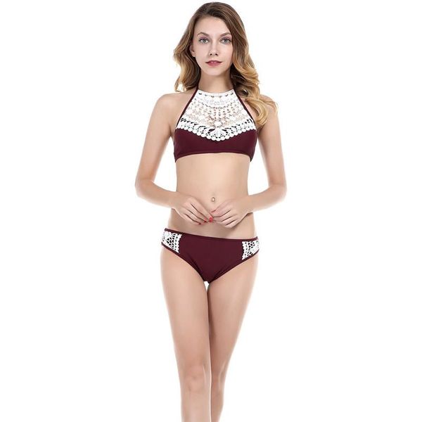 women's swimwear 2021 latest fashion high neck women swimsuit bikinis set push up brazilian lace beachwear, White;black
women's swimwear 2021 latest fashion high neck women swimsuit bikinis set push up brazilian lace beachwear, White;black