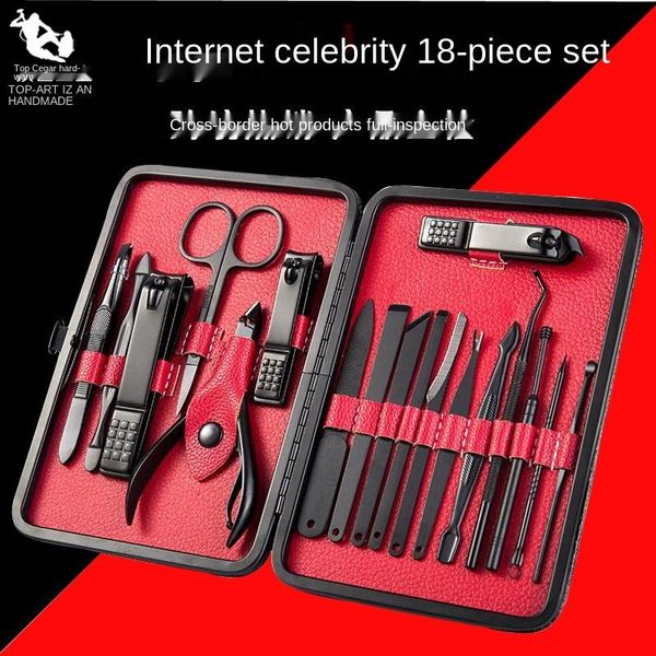 nail art kits stainless steel clippers black set custom 18-piece tool beauty toe cutter
nail art kits stainless steel clippers black set custom 18-piece tool beauty toe cutter