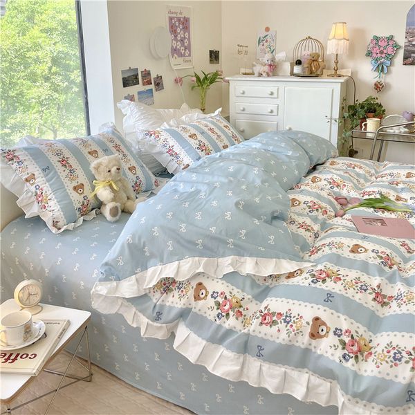 cotton cartoon ding quilt cover single three four piece bed sheet