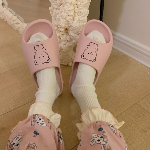 slippers 2021 women lovely summer cute cartoon bear beach solid casual wear outside non-slip slides shoes, Black
slippers 2021 women lovely summer cute cartoon bear beach solid casual wear outside non-slip slides shoes, Black