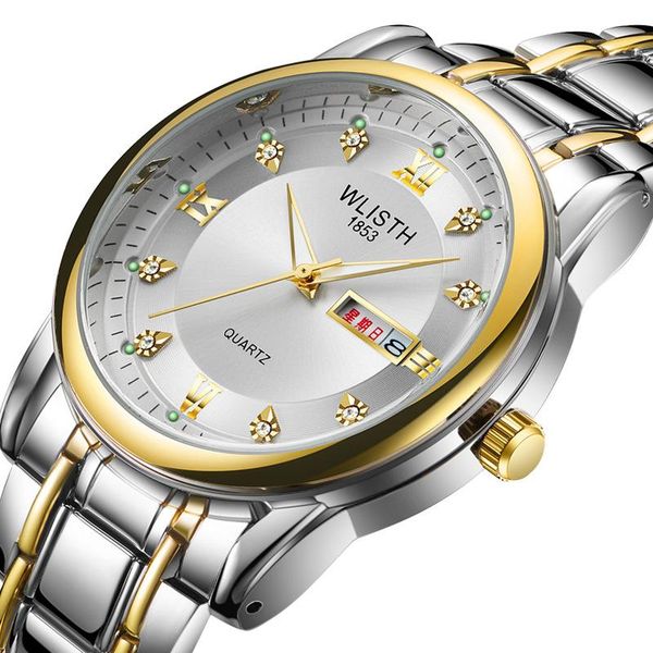 wristwatches wlisth luxury men's watches waterproof luminous date week full steel men clock relogio masculino quartz chronograph man wa, Slivery;brown
wristwatches wlisth luxury men's watches waterproof luminous date week full steel men clock relogio masculino quartz chronograph man wa, Slivery;brown