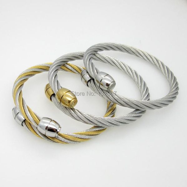 tennis three tone cable twisted wire bangle stainless steel charming, Golden;silver
tennis three tone cable twisted wire bangle stainless steel charming, Golden;silver