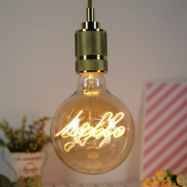 led decorative lamps bulb filament curved letters vintage globe g125 230v led holiday home decoration
led decorative lamps bulb filament curved letters vintage globe g125 230v led holiday home decoration