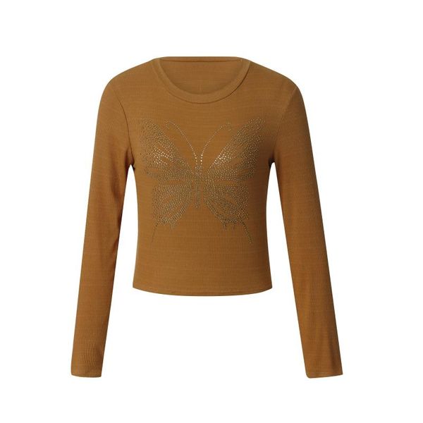 women's t-shirt autumn women casual vintage crop ladies y2k slim-fit butterfly pattern long sleeve o-neck pullovers streetwear, White
women's t-shirt autumn women casual vintage crop ladies y2k slim-fit butterfly pattern long sleeve o-neck pullovers streetwear, White
