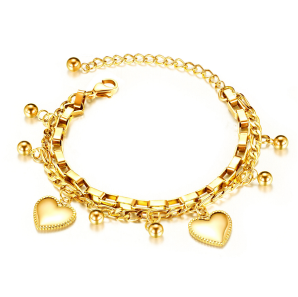 link, chain 316l stainless steel elegant ot buckle heart brand bracelet titanium lady valentine's day asymmetric not fade, Black
link, chain 316l stainless steel elegant ot buckle heart brand bracelet titanium lady valentine's day asymmetric not fade, Black