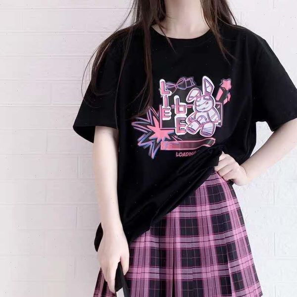 aesthetic camisas mujer harajuku t shirt kawaii cute bunny print black summer korean pop streetwear women chic casual tees, White
aesthetic camisas mujer harajuku t shirt kawaii cute bunny print black summer korean pop streetwear women chic casual tees, White