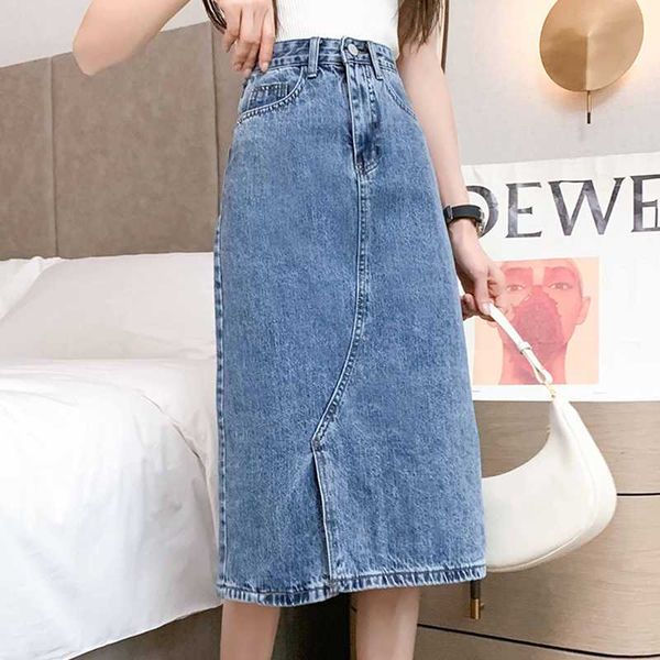 skirts split long denim korean fashion high-waisted vintage spring autumn summer women's clothing skirt women vetement femme 2021, Black
skirts split long denim korean fashion high-waisted vintage spring autumn summer women's clothing skirt women vetement femme 2021, Black