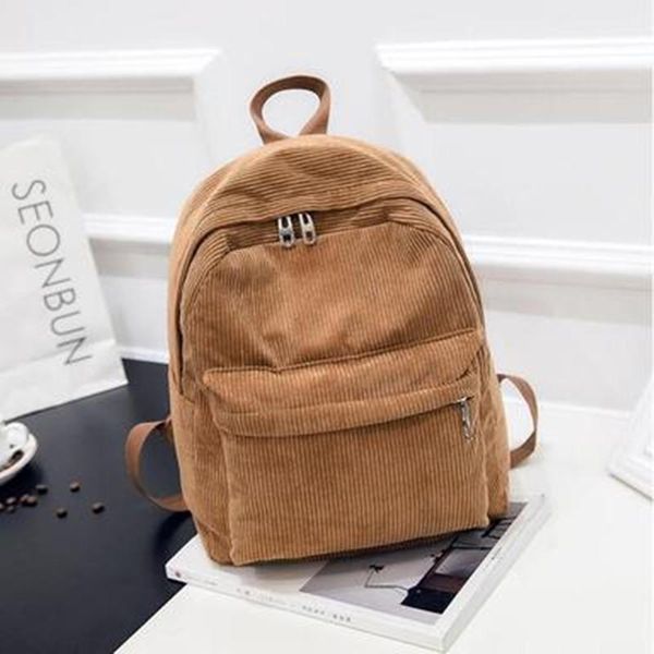 backpack s corduroy pure color simple style casual travel bagpack teenger literary portable rucksack
backpack s corduroy pure color simple style casual travel bagpack teenger literary portable rucksack