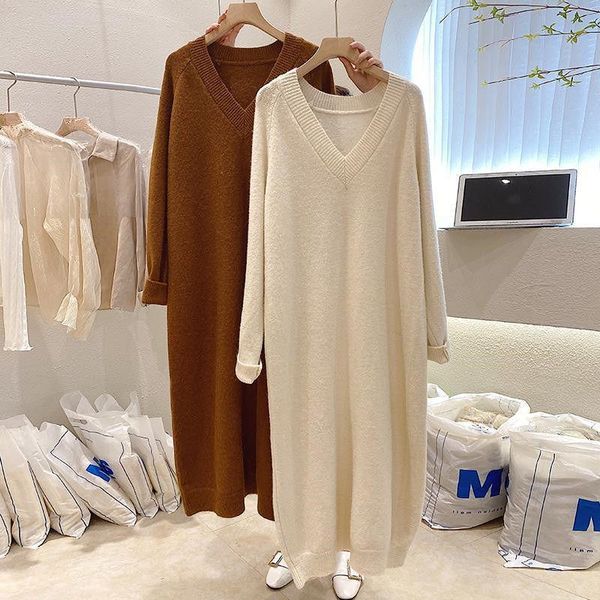 casual dresses size 10xl 150kg sweater dress for women solid color v neck pullover thick autumn and winter long, Black;gray
casual dresses size 10xl 150kg sweater dress for women solid color v neck pullover thick autumn and winter long, Black;gray