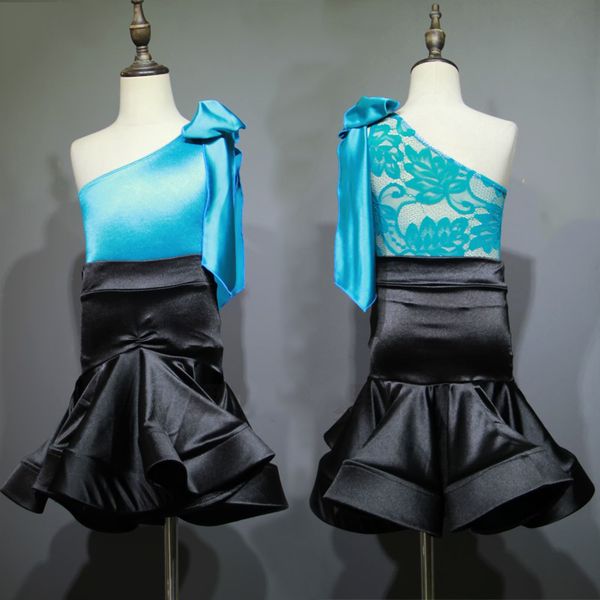 big bow latin dresses for girls dancing suit child summer practice black skirt ballroom dress standard competition clothing 1562, Black;red
big bow latin dresses for girls dancing suit child summer practice black skirt ballroom dress standard competition clothing 1562, Black;red