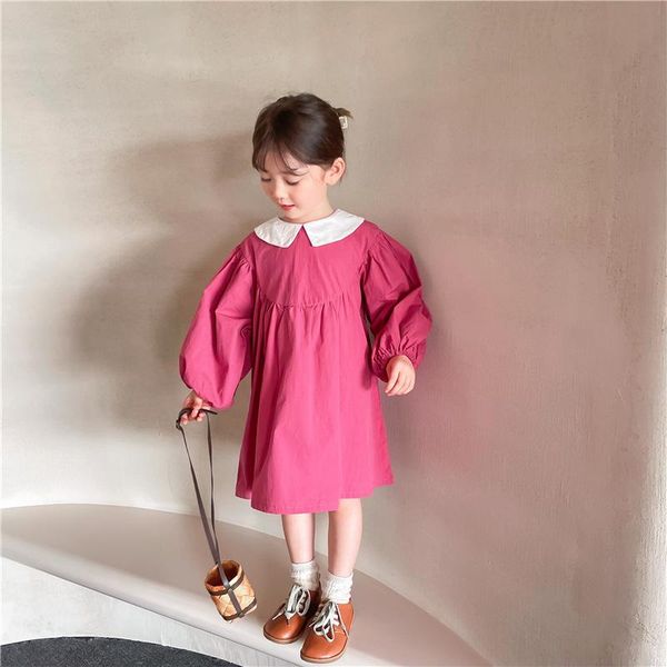 girl's dresses children clothing 2021 autumn korean girl sweet doll collar princess dress for girls fashion, Red;yellow
girl's dresses children clothing 2021 autumn korean girl sweet doll collar princess dress for girls fashion, Red;yellow
