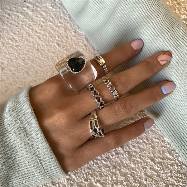 yamog retro hollow heart opening rings sets women acrylic alloy good luck finger ring european valentine's day gift hand jewelry access, Golden;silver
yamog retro hollow heart opening rings sets women acrylic alloy good luck finger ring european valentine's day gift hand jewelry access, Golden;silver