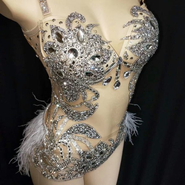 sparkly silver rhinestone see through bodysuit women feather leotard outfit female bar dance stage party dance stage costume, Black;red
sparkly silver rhinestone see through bodysuit women feather leotard outfit female bar dance stage party dance stage costume, Black;red