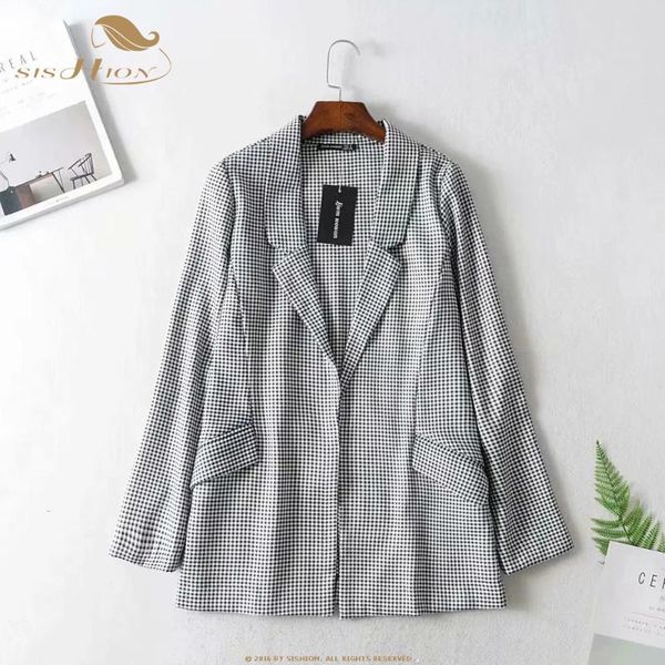2021 autumn black women plaid coat vd1522 vintage retro long sleeve casual suit jacket with pocket female outwear, Black;brown
2021 autumn black women plaid coat vd1522 vintage retro long sleeve casual suit jacket with pocket female outwear, Black;brown