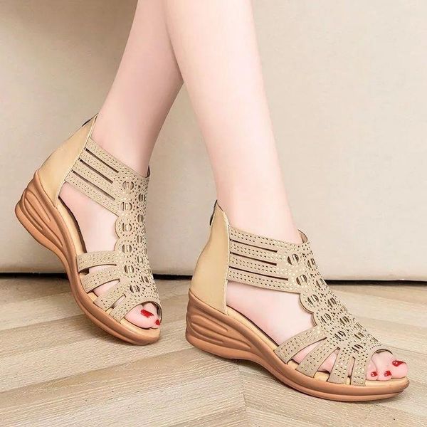 sandals rimocy summer women's crystal wedge hollow out peep toe gladiator sandalias mujer vogue rhinestones beach shoes, Black
sandals rimocy summer women's crystal wedge hollow out peep toe gladiator sandalias mujer vogue rhinestones beach shoes, Black