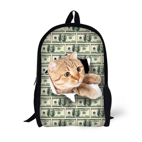 backpack dollar pattern children 3d animal printing travel daypack for teenagers boys cats and dogs men school shoulder bag
backpack dollar pattern children 3d animal printing travel daypack for teenagers boys cats and dogs men school shoulder bag