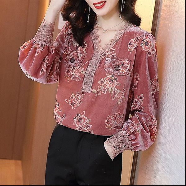 womens spring autumn style blouses shirt womens printed long sleeve v neck loose vintage pleuche dd9107, White
womens spring autumn style blouses shirt womens printed long sleeve v neck loose vintage pleuche dd9107, White