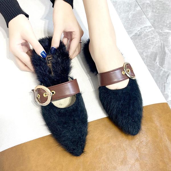 shoes women cover toe rivet low slippers flat luxury slides fur flip flops flock pantofle winter footwear female mule soft desi, Black
shoes women cover toe rivet low slippers flat luxury slides fur flip flops flock pantofle winter footwear female mule soft desi, Black