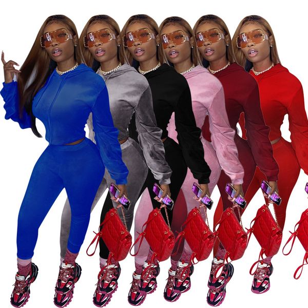 2021 new 2 pieces outfit for women veet tracksuit hoodie sweatpants leggings fall winter sets wholesale dropshipping x7ii, Gray
2021 new 2 pieces outfit for women veet tracksuit hoodie sweatpants leggings fall winter sets wholesale dropshipping x7ii, Gray